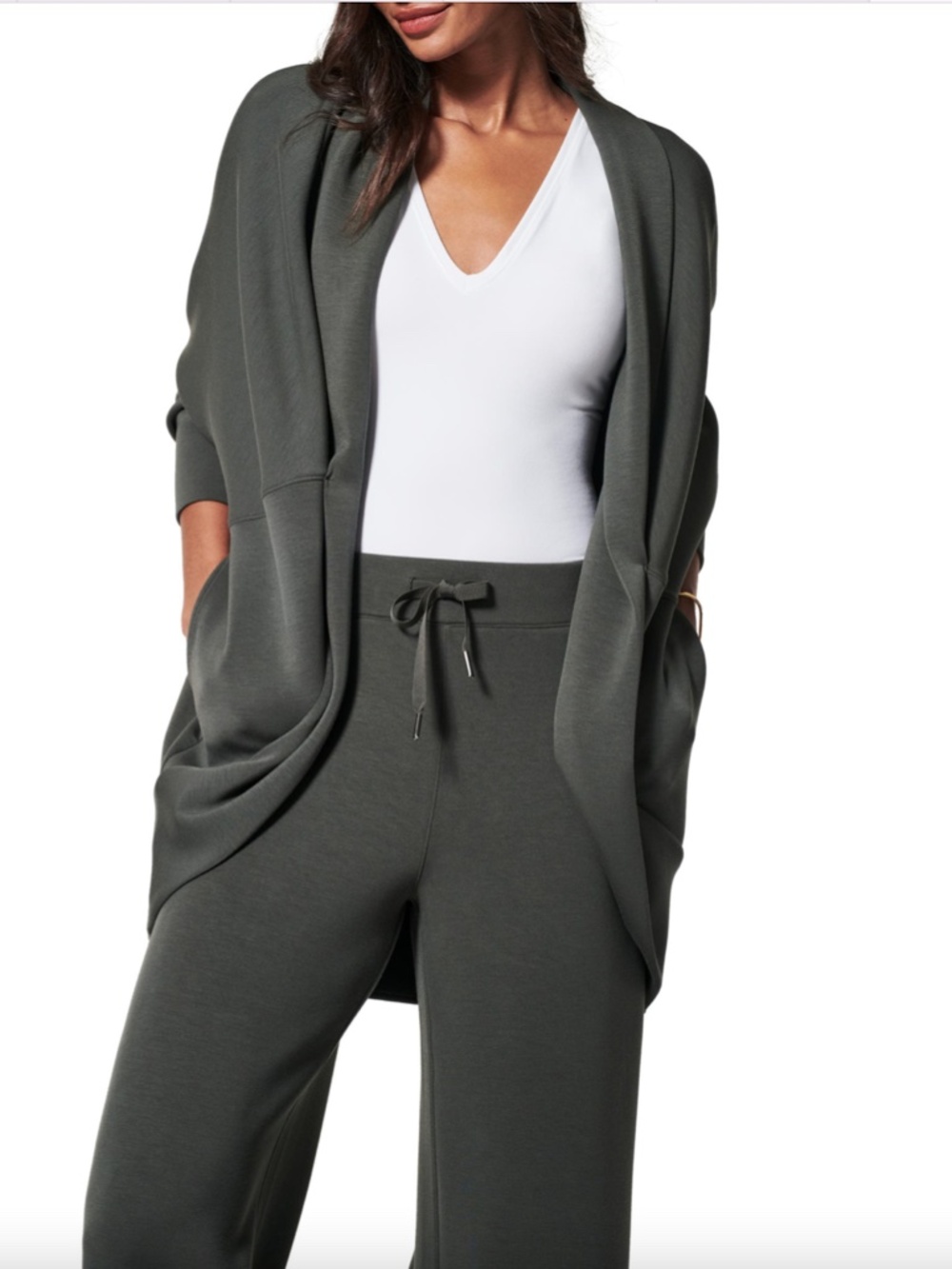Spanx AirEssentials Cocoon Cardigan, Dark Palm, M/L Cozy Soft Loungewear Fall
